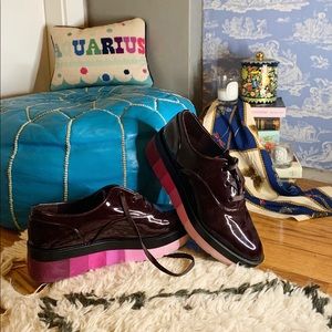 Funky Zara Color Block Platform Oxfords